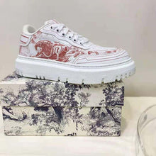 Load image into Gallery viewer, Dior Women Shoes Dior Addict Sneaker Raspberry Toile De Jouy Technical Fabric