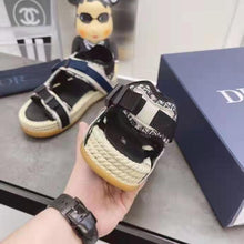 Load image into Gallery viewer, Dior Women Shoes Dior Atlas Sandal Beige Black Dior Oblique Jacquard Beige Suede
