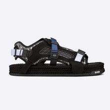 Load image into Gallery viewer, Dior Women Shoes Dior Atlas Sandal Beige Black Dior Oblique Jacquard Black Suede
