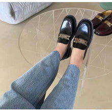 Load image into Gallery viewer, Dior Women Shoes Dior Code Loafer Black Brushed Calfskin