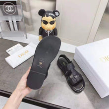 Load image into Gallery viewer, Dior Women Shoes Dior Ocean Sandal Black Lambskin CD Signature