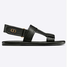 Load image into Gallery viewer, Dior Women Shoes Dior Ocean Sandal Black Lambskin CD Signature