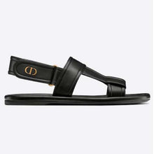 Load image into Gallery viewer, Dior Women Shoes Dior Ocean Sandal Black Lambskin CD Signature