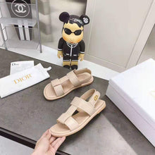 Load image into Gallery viewer, Dior Women Shoes Dior Ocean Sandal Rose Des Vents Lambskin CD Signature