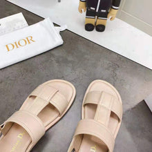 Load image into Gallery viewer, Dior Women Shoes Dior Ocean Sandal Rose Des Vents Lambskin CD Signature