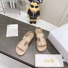 Load image into Gallery viewer, Dior Women Shoes Dior Ocean Sandal Rose Des Vents Lambskin CD Signature