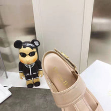 Load image into Gallery viewer, Dior Women Shoes Dior Ocean Sandal Rose Des Vents Lambskin CD Signature