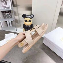 Load image into Gallery viewer, Dior Women Shoes Dior Ocean Sandal Rose Des Vents Lambskin CD Signature