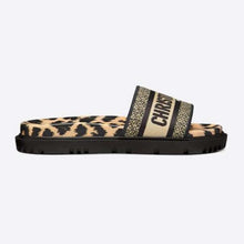 Load image into Gallery viewer, Dior Women Shoes Dway Slide Beige Multicolor Mizza Embroidered Cotton