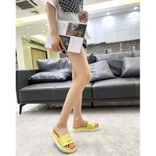 Load image into Gallery viewer, Dior Women Shoes Dway Slide Lime Toile De Jouy Reverse Embroidered Cotton