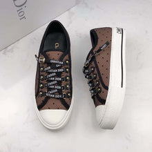 Load image into Gallery viewer, Dior Women Shoes Walkndior Plumetis Sneaker 5cm Heel-Brown