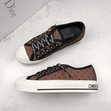 Load image into Gallery viewer, Dior Women Shoes Walkndior Plumetis Sneaker 5cm Heel-Brown