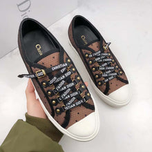 Load image into Gallery viewer, Dior Women Shoes Walkndior Plumetis Sneaker 5cm Heel-Brown