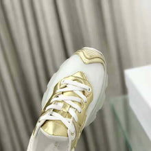 Load image into Gallery viewer, Dior Women Vibe Sneaker White Mesh and Gold-Tone Leather