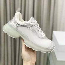 Load image into Gallery viewer, Dior Women Vibe Sneaker White Mesh and Silver-Tone Leather