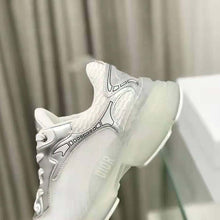 Load image into Gallery viewer, Dior Women Vibe Sneaker White Mesh and Silver-Tone Leather