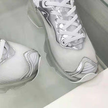 Load image into Gallery viewer, Dior Women Vibe Sneaker White Mesh and Silver-Tone Leather