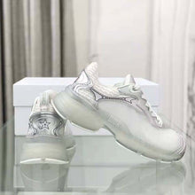 Load image into Gallery viewer, Dior Women Vibe Sneaker White Mesh and Silver-Tone Leather