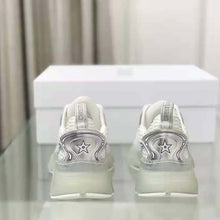 Load image into Gallery viewer, Dior Women Vibe Sneaker White Mesh and Silver-Tone Leather