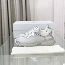 Load image into Gallery viewer, Dior Women Vibe Sneaker White Mesh and Silver-Tone Leather