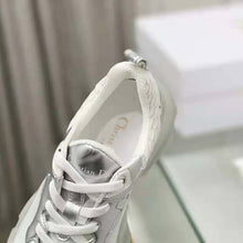 Load image into Gallery viewer, Dior Women Vibe Sneaker White Mesh and Silver-Tone Leather