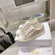 Load image into Gallery viewer, Dior Women Walk N Dior Sneaker Nude Dior Oblique Embroidered Cotton