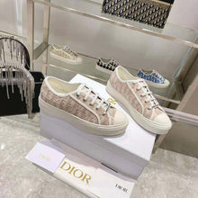 Load image into Gallery viewer, Dior Women Walk N Dior Sneaker Nude Dior Oblique Embroidered Cotton