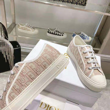 Load image into Gallery viewer, Dior Women Walk N Dior Sneaker Nude Dior Oblique Embroidered Cotton