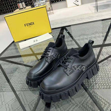 Load image into Gallery viewer, Fendi Men Force Black Leather Lace-Ups