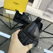 Load image into Gallery viewer, Fendi Men Force Black Leather Lace-Ups