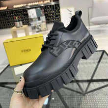 Load image into Gallery viewer, Fendi Men Force Black Leather Lace-Ups
