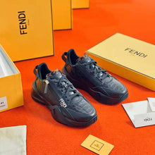 Load image into Gallery viewer, Fendi Men Sneakers Black Caiman Low-Tops