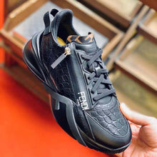 Load image into Gallery viewer, Fendi Men Sneakers Black Caiman Low-Tops