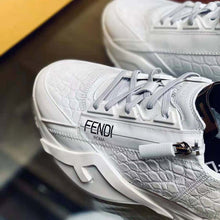 Load image into Gallery viewer, Fendi Men Sneakers White Caiman Low-Tops