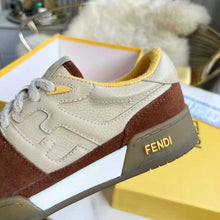 Load image into Gallery viewer, Fendi Unisex Match Beige Suede Low-Tops