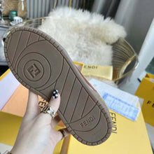Load image into Gallery viewer, Fendi Unisex Match Beige Suede Low-Tops