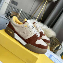 Load image into Gallery viewer, Fendi Unisex Match Beige Suede Low-Tops