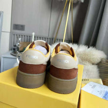 Load image into Gallery viewer, Fendi Unisex Match Beige Suede Low-Tops