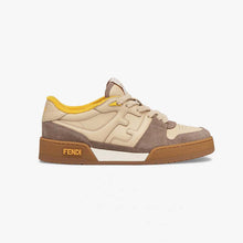 Load image into Gallery viewer, Fendi Unisex Match Beige Suede Low-Tops