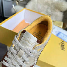 Load image into Gallery viewer, Fendi Unisex Match Beige Suede Low-Tops
