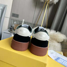 Load image into Gallery viewer, Fendi Unisex Match Low Tops in Black Suede