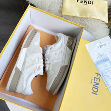 Load image into Gallery viewer, Fendi Unisex Match White Suede Low Tops