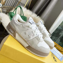 Load image into Gallery viewer, Fendi Unisex Match White Suede Low Tops