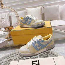 Load image into Gallery viewer, Fendi Unisex Match Yellow Suede Low-Tops