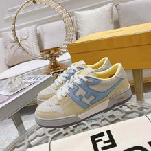 Load image into Gallery viewer, Fendi Unisex Match Yellow Suede Low-Tops