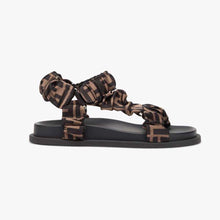 Load image into Gallery viewer, Fendi Wimen Fendi Feel Brown Satin Sandals