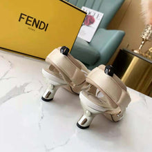 Load image into Gallery viewer, Fendi Women Colibri Pink Mesh Medium-Heel Slingbacks with Metal Stitches