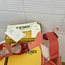 Load image into Gallery viewer, Fendi Women Colibri Red Micromesh Slingbacks with a Medium Heel