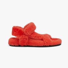 Load image into Gallery viewer, Fendi Women Feel Red Sheepskin Sandals