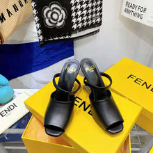 Load image into Gallery viewer, Fendi Women First Black Leather High-Heeled Sandals